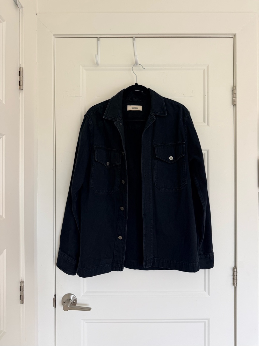 Buck Mason Black Button-Front Shirt Jacket